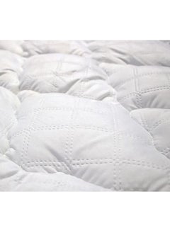 Generic One Layer Microfiber Mattress Topper 8 cm With Rubber Frame White 200x200cm  - Image 3