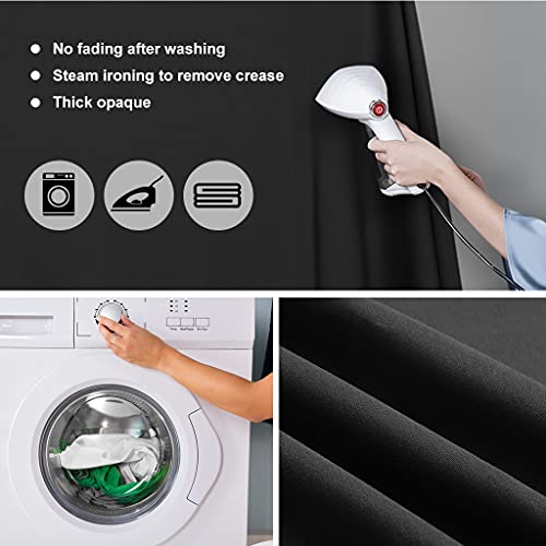 CPLIRIS 10x12ft Black Backdrop for Photography, Large Seamless Polyester Fabric Pure Black Photo Backdrop Curtain for Portrait Photoshoot Party Video - Image 5