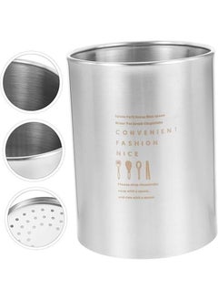 Generic Stainless Steel Chopstick Holder Kitchen Tool Spoon Storage Holder Spoon Container Practical Chopsticks Holder Kitchen Spoon Holder Convenient Chopstick Holder Metal Cutlery Holder  - Image 2