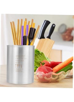 Generic Stainless Steel Chopstick Holder Kitchen Tool Spoon Storage Holder Spoon Container Practical Chopsticks Holder Kitchen Spoon Holder Convenient Chopstick Holder Metal Cutlery Holder  - Image 4