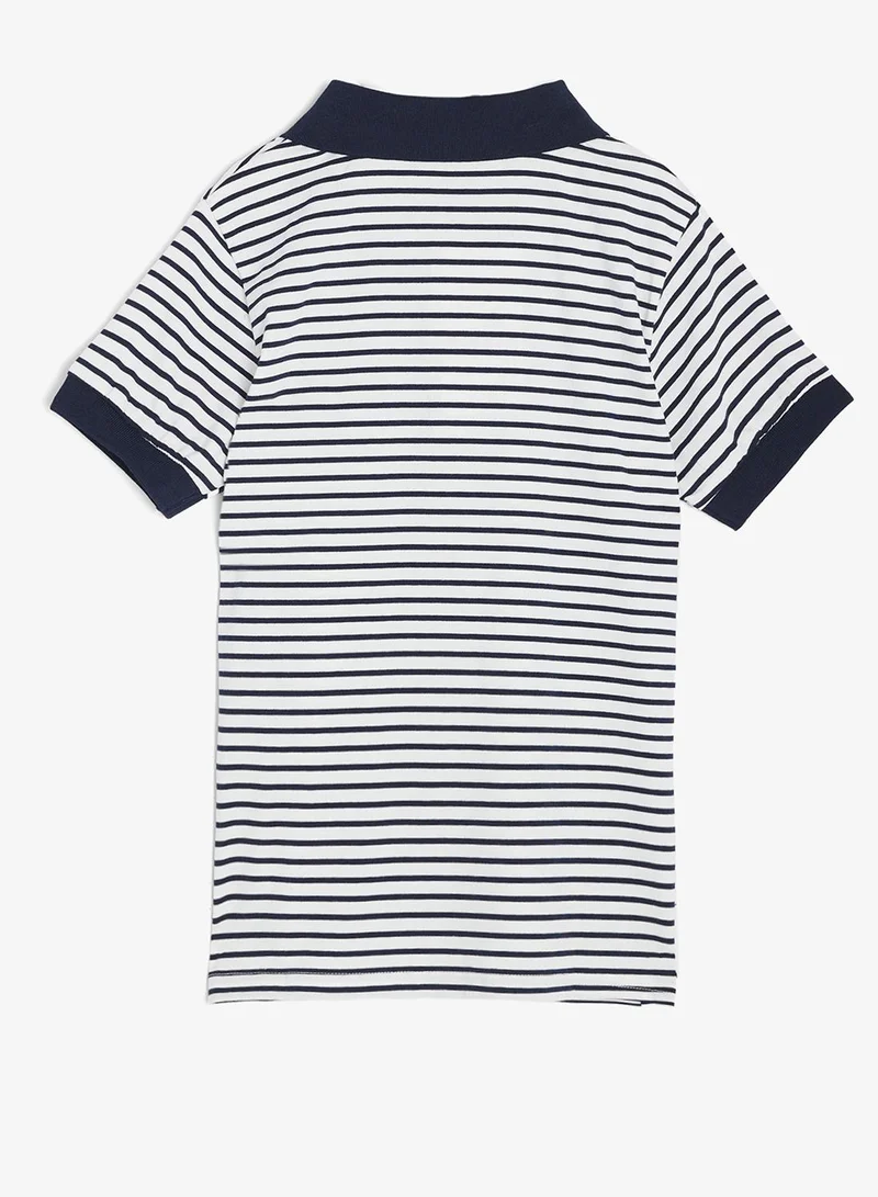 Pinata  Flying Dragon Stripe Cotton Polo Tshirt for Men | Best Price UAE