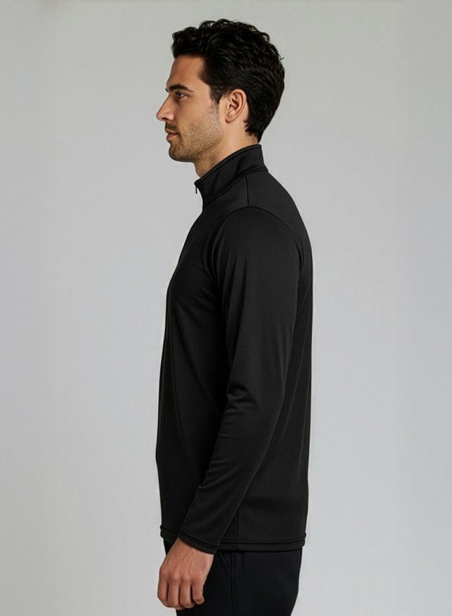 REALESSENTIALS 3 Pack: Men's Mesh Long Sleeve Athletic Quarter Zip Pullover - Outdoor UPF 50+ (Available in Big & Tall) - Image 5