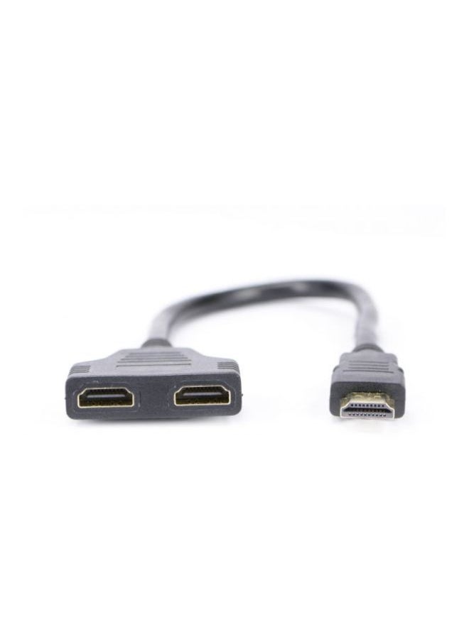 BGM HDMI Male to HDMI Female Splitter Cable – Black, 1 Male to 2 Female Ports, High-Speed 4K Support, Durable and Flexible Design for TV, Monitors, Projectors, and Home Theater Systems  - Image 3