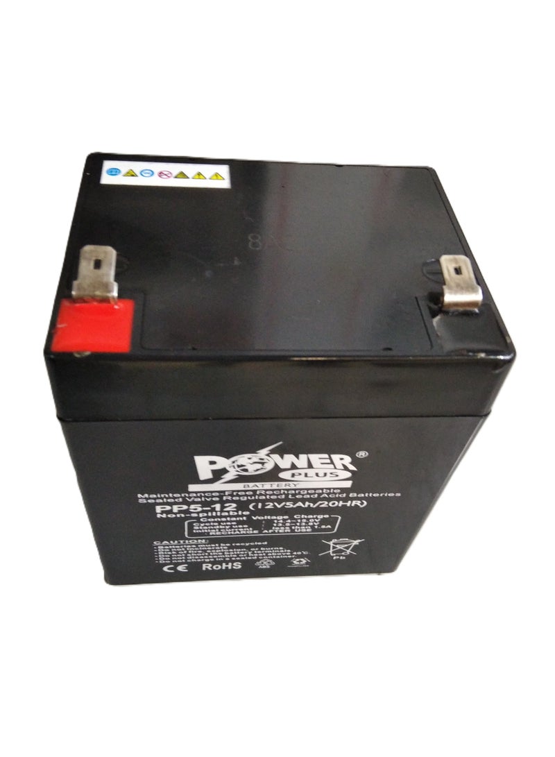Power Plus 12V 5Ah Sealed Lead Acid Battery – PP5-12 | Maintenance-Free VRLA Battery for Backup, Alarm & Power Systems (12V5Ah/20Hr) - Image 3
