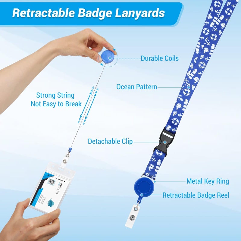 Billbotk Cruise Lanyards, 6 Pack Waterproof Cruise Luggage Tags with Ship Key Card Badge Holder Travel Lanyard Retractable, Cruise Essentials Accessories - Image 5