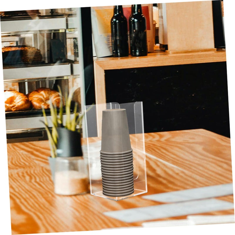 Single Slot Paper Cup Holder Dispenser Lid Organizer for Countertop Coffee Station - Image 5