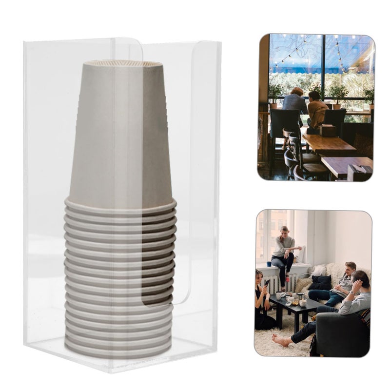 Single Slot Paper Cup Holder Dispenser Lid Organizer for Countertop Coffee Station - Image 4