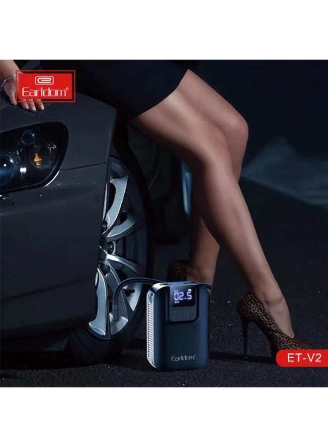 Earldom V2 hot selling mini automatic car tire air compressor pump inflator car air pump Company - Image 2