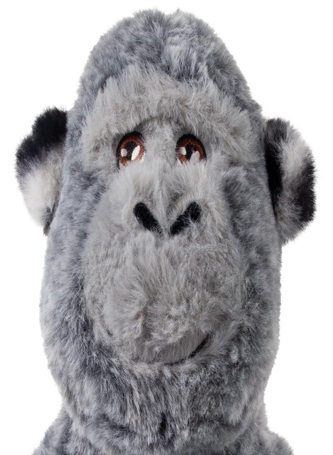 كونج ألعاب الكلاب القطيفة من كونغ جانغل جامز - ألعاب متينة تصدر أصوات صرير وخشخشة للكلاب - مجموعة حيوانات السفاري (غوريلا) - Image 5