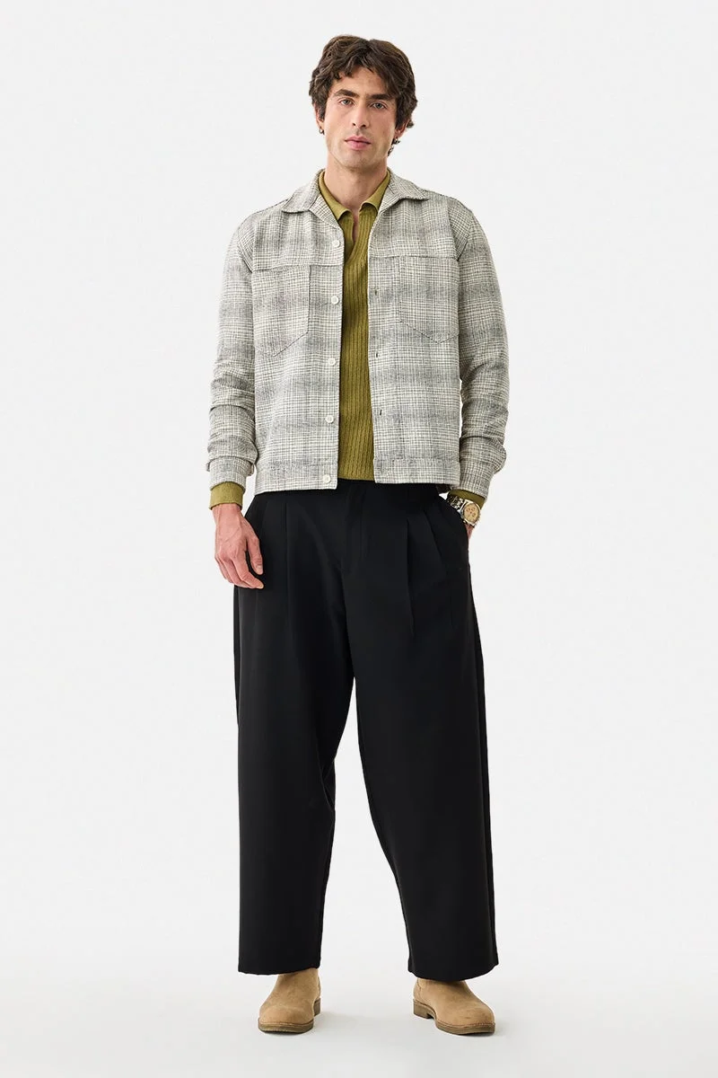 سنيتش قميص كاروهات بجيبين بقصة واسعة