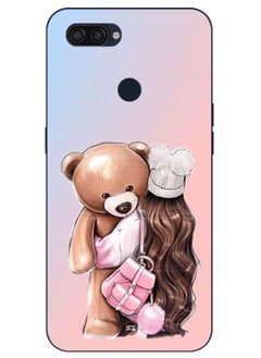 Service Zone Protective Printed Mobile Cover Girl Giving Hug Cute Teaddy Bear For Oppo A12 2020 