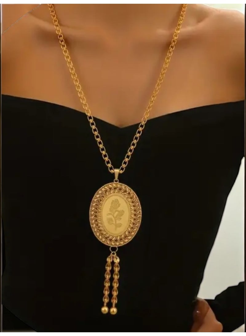 غولدماكس سلسال نسائي طويل شبيه بالذهب مطلي عيار 24 - Image 5