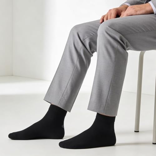 Bonjour Men's Cotton Club Class Multipack Ankle Length Socks (Black, Free Size) - Pack Of 4 - Image 2