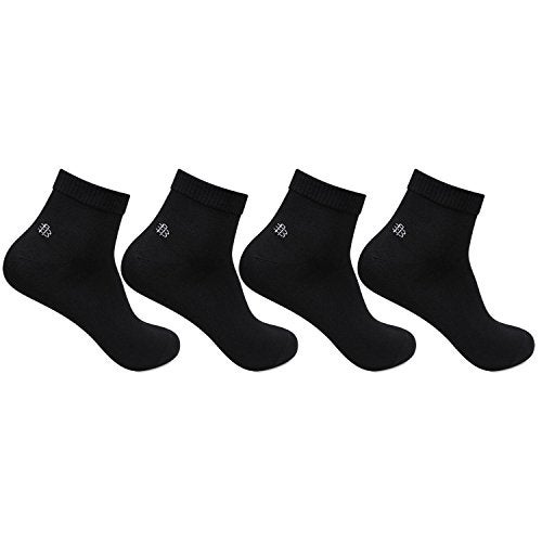 Bonjour Men's Cotton Club Class Multipack Ankle Length Socks (Black, Free Size) - Pack Of 4 - Image 1