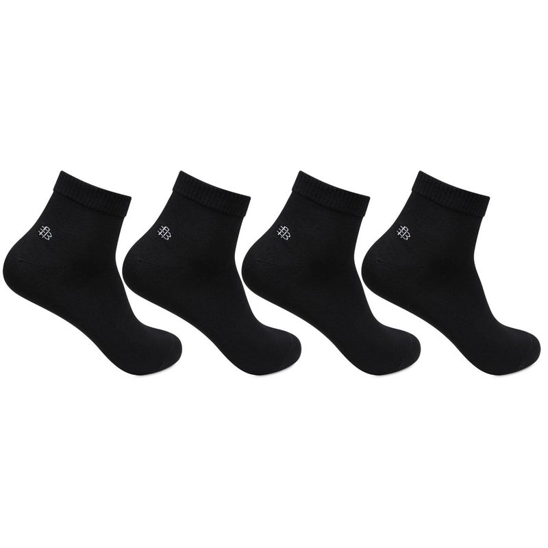 Bonjour Men's Cotton Club Class Multipack Ankle Length Socks (Black, Free Size) - Pack Of 4 - Image 5