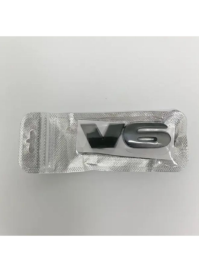 Universal Fit 3D Metal Alloy V6 Engine Badge Black Car Emblem Sticker for Bumper Trunk Luggage Durable Exterior - Image 5