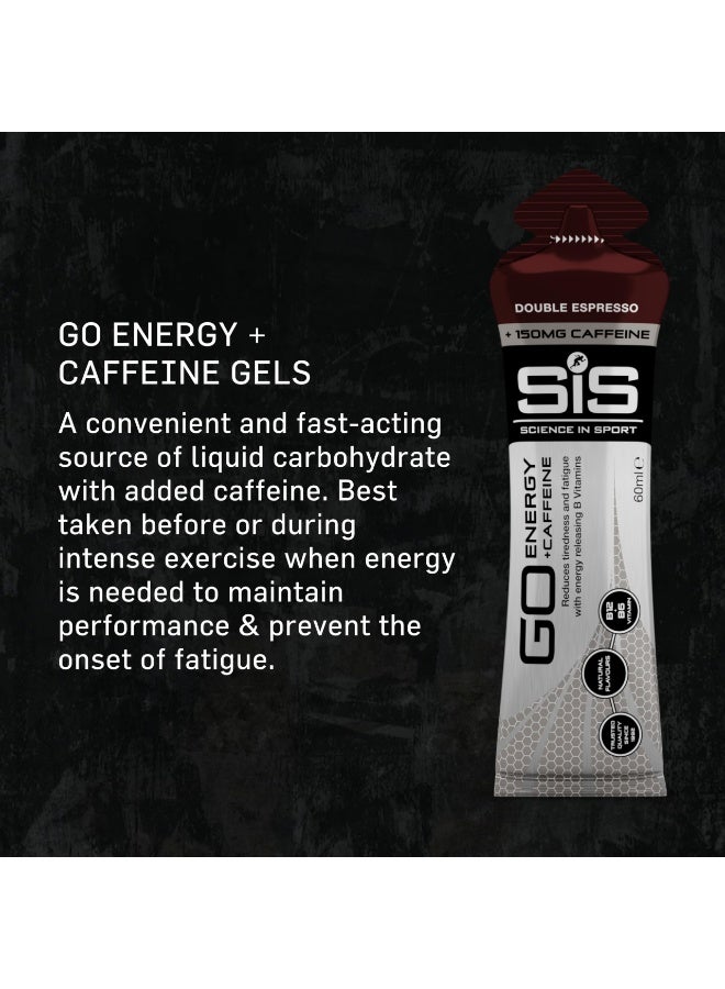 SIS GO Isotonic Energy Gels | 150mg Caffeine | 22g Carbohydrates | Low Sugar | Easily Digestible | Gluten Free | No Water Needed | Running Gels | Double Espresso Flavour | 30 Pack - Image 3