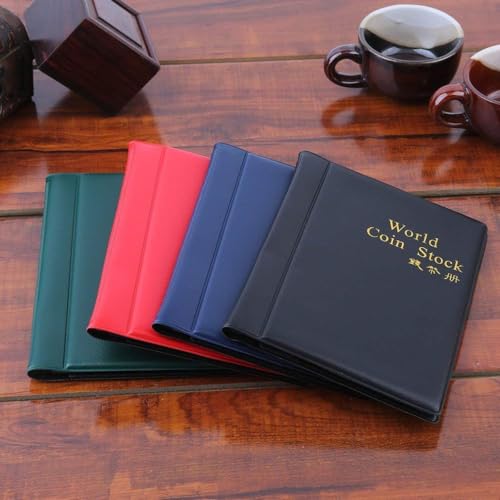 ANG 240 Pockets Coin Holder Collection Coin Storage Album Book for Collectors, Money Penny Pocket,Plastic- Black(Pack of 1) Small - Image 5