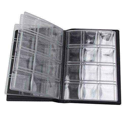ANG 240 Pockets Coin Holder Collection Coin Storage Album Book for Collectors, Money Penny Pocket,Plastic- Black(Pack of 1) Small - Image 2