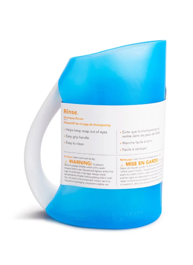 مونشكين Soft Rim Shampoo Rinser with Easy-Grip Handle, Blue