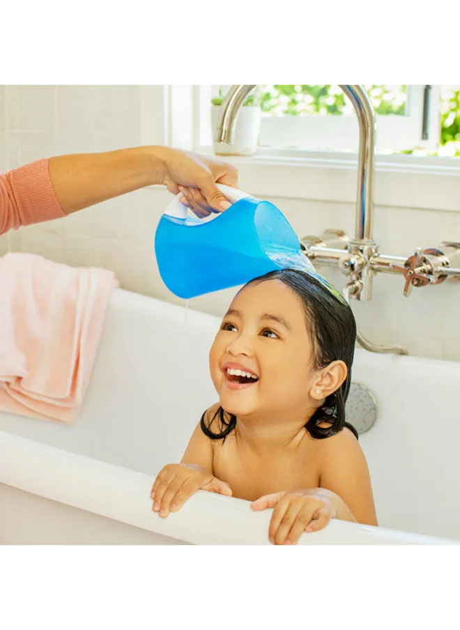 مونشكين Soft Rim Shampoo Rinser with Easy-Grip Handle, Blue