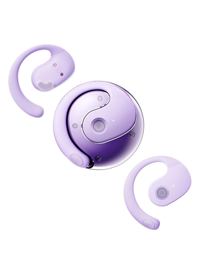 lekikpo Out of Ear Headphones Outside The Ear Wireless Ear Hanging Bluetooth Headset Over The Ear Open Ear Buds Earbuds Outside The Ear Headphones Bone Air Conduction Earbuds Purple  - Image 1