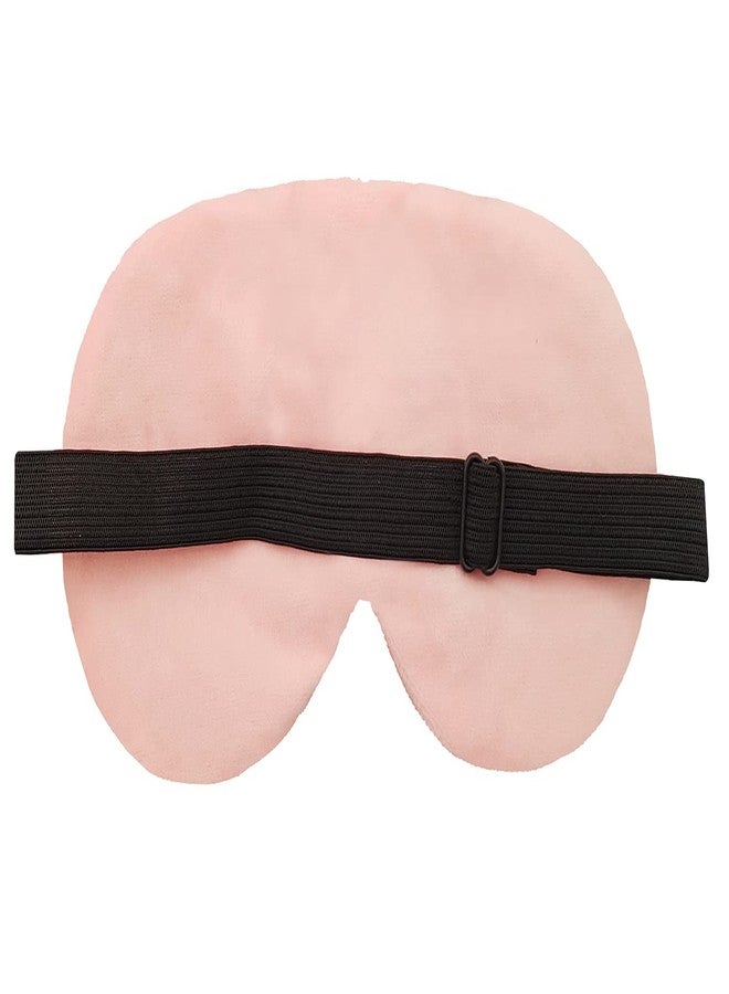 Jenna Cooling Gel Sleeping Eye Mask for Relaxation and Sleep Adjustable Strap Soft Fabric Night Blind Fold for Comfort and Travel (V_Heart_Pink_Gel) - Image 3