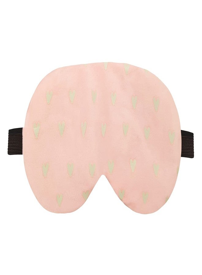 Jenna Cooling Gel Sleeping Eye Mask for Relaxation and Sleep Adjustable Strap Soft Fabric Night Blind Fold for Comfort and Travel (V_Heart_Pink_Gel) - Image 2