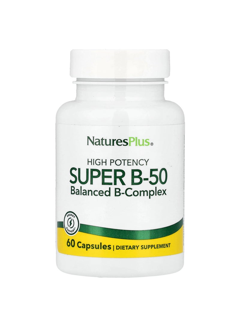 NaturesPlus Super B-50, 60 Capsules