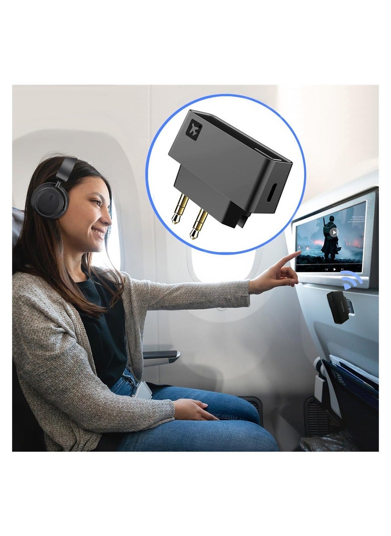 Generic Wireless Bluetooth Transmitter, Low Latency Bluetooth 5.0 Audio Adapter for Connecting Wireless Headphones/Earbuds, Works with All 3.5mm Aux Jacks on Airplanes, Gym Equipment, TVs  - Image 3