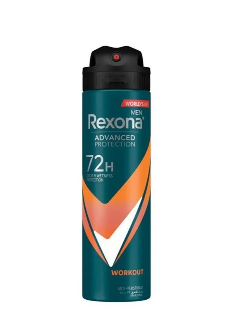 Rexona Men Advanced Protection Anti-Perspirant Deodorant Spray, Workout, 72H 150 ml