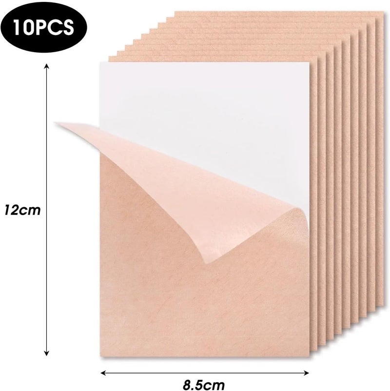 Tattoo Cover Up Patch 10pcs Skin Color Tattoo Cover Up Patches Scar Concealer Sticker(Dark Skin) - Image 2