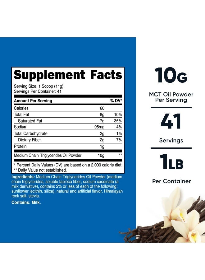 Nutricost Premium Mct Oil Powder (1 Lb, Vanilla) - Image 2