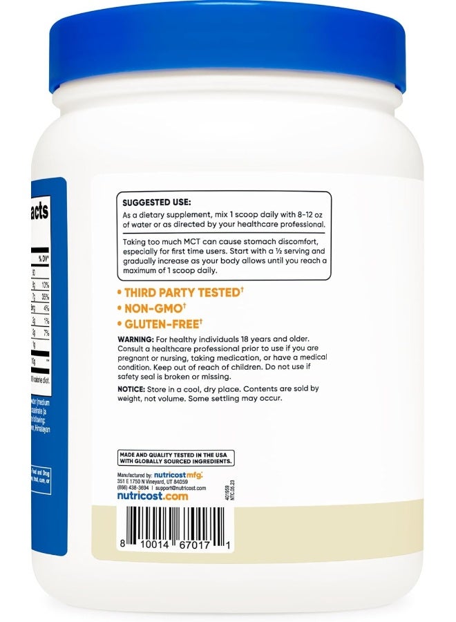 Nutricost Premium Mct Oil Powder (1 Lb, Vanilla) - Image 4