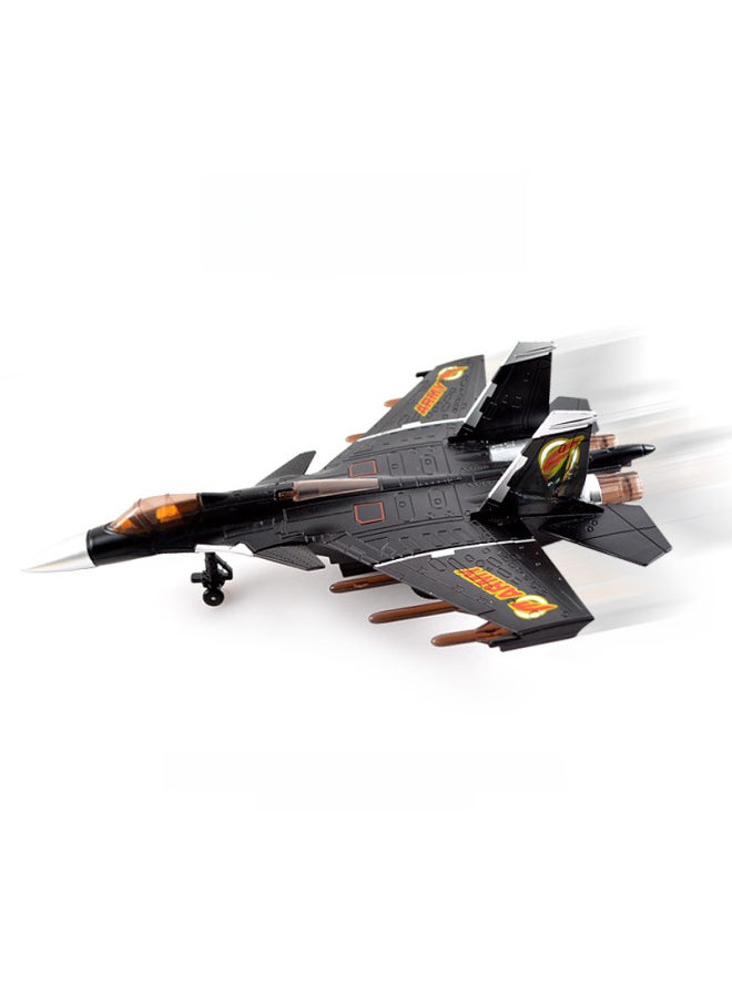 J-15 Light Sound Space Shuttle Model Fighter J-20 Model Alloy Aircraft-Color:Yellow  - Image 5