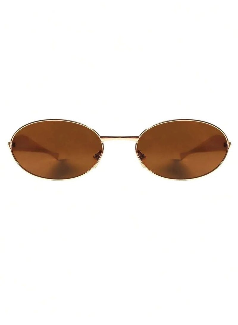 Shein Chic Oval Sunglasses with Classic Modern Design – Radiant, Glamorous & Trendy Look - Image 3