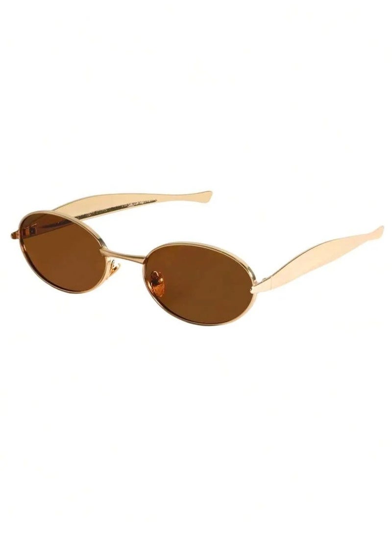 Shein Chic Oval Sunglasses with Classic Modern Design – Radiant, Glamorous & Trendy Look - Image 2