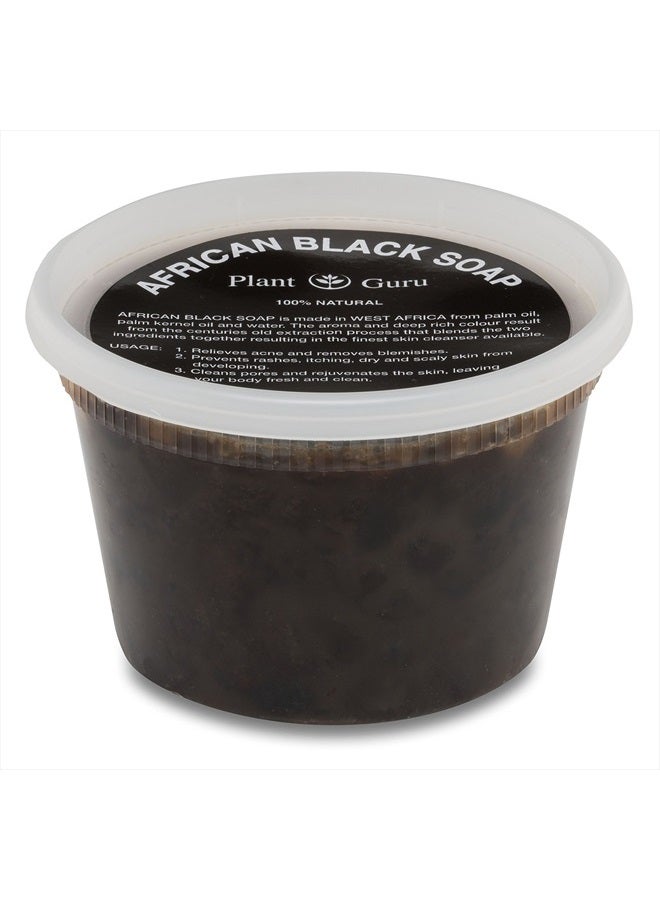 Plant Guru معجون الصابون الأسود الأفريقي 16 أونصة / 1 رطل - 100% طبيعي خام نقي من غانا. علاج حب الشباب، يساعد ضد الإكزيما والصدفية، البشرة الجافة، الندوب والبقع الداكنة. رائع للبثور والرؤوس السوداء. - Image 1