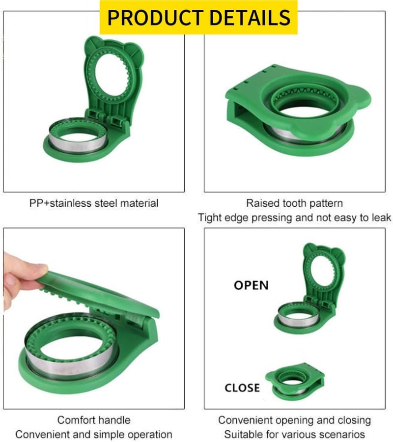 CHICHAUS Cross product compatible Uncrustable Sandwich Maker,Sandwiches Pocket Circle Shape 3.7Inch Sandwich Cutter and Sealer,Sandwich Cutter for Kids Breakfast and lunchboxes (Green) Light sturdy raw material - Image 4