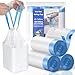 BODFPPC 4 Gallon Trash Bags Drawstring Small Trash Bags TearFree 4 Gal Unscented White Small Garbage Bags Separated Thick Plastic Wastebasket Liners for Toilet Home Office and Bedroom 60 Count - Image 1
