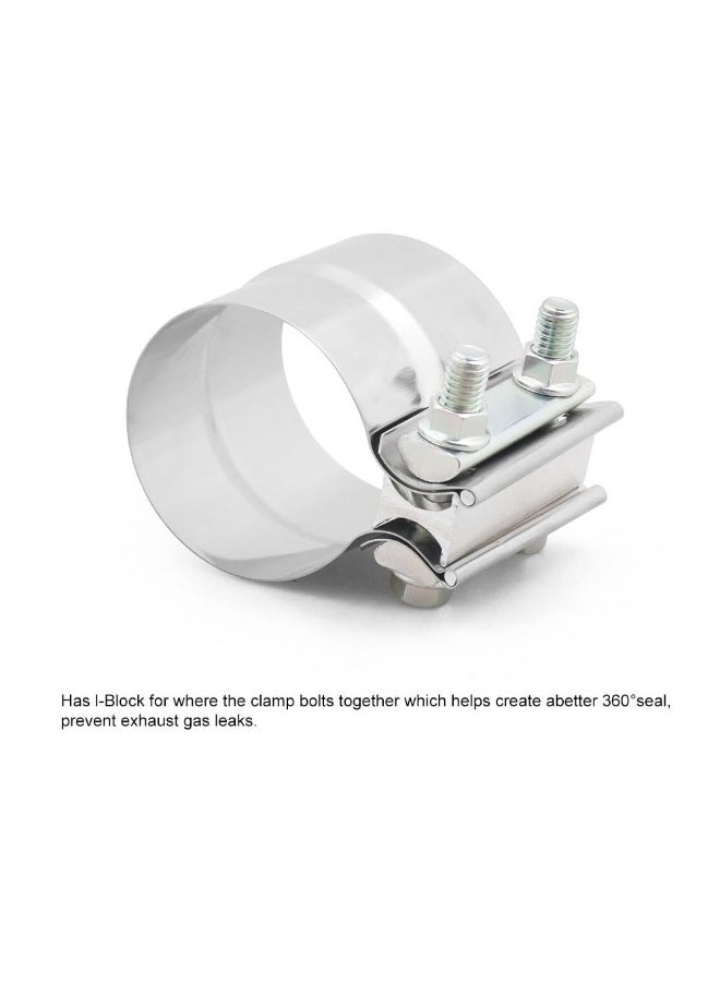 Generic 4PCS Exhaust Clamp, Lap Joint Band Clamp Stainless Steel,Exhaust Turbo Universal Tailpipe Hoop  - Image 3