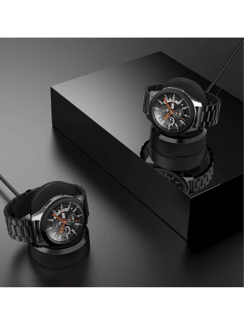 ELTRAZONE Charger for Samsung Galaxy Watch 42mm 46mm, Wireless Fast Charger Dock for Samsung Galaxy Smart Watch gear S3 Portable Charging Cradle Dock Charger stand with USB Cable(Black)  - Image 4