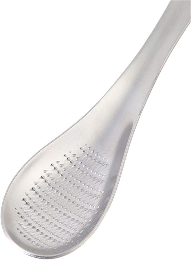Bwexxt Silver Stainless Steel Kitchen Practical Spoon Shape Fruit Mixer Ginger Grater Wasabi Garlic Cheese Grater Peeling, Grating and Slicing Tools Kitchen Utensils and Gadgets - Image 1