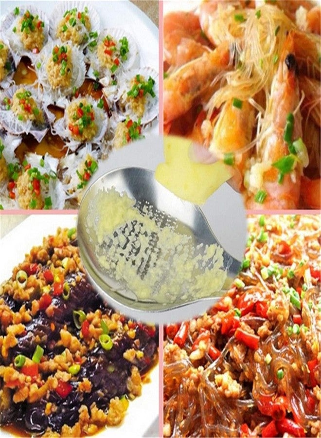 Bwexxt Silver Stainless Steel Kitchen Practical Spoon Shape Fruit Mixer Ginger Grater Wasabi Garlic Cheese Grater Peeling, Grating and Slicing Tools Kitchen Utensils and Gadgets - Image 3