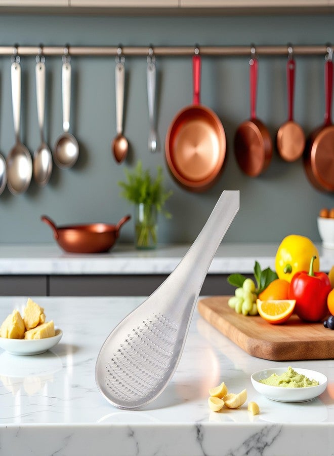 Bwexxt Silver Stainless Steel Kitchen Practical Spoon Shape Fruit Mixer Ginger Grater Wasabi Garlic Cheese Grater Peeling, Grating and Slicing Tools Kitchen Utensils and Gadgets - Image 4