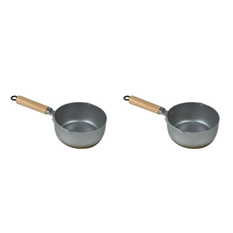 🍳 قدر للطعام التكميلي غير لاصق مع مقبض مقاوم للحروق للمطبخ المنزلي فضي - Image 1