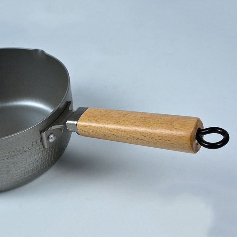 🍳 قدر للطعام التكميلي غير لاصق مع مقبض مقاوم للحروق للمطبخ المنزلي فضي - Image 4