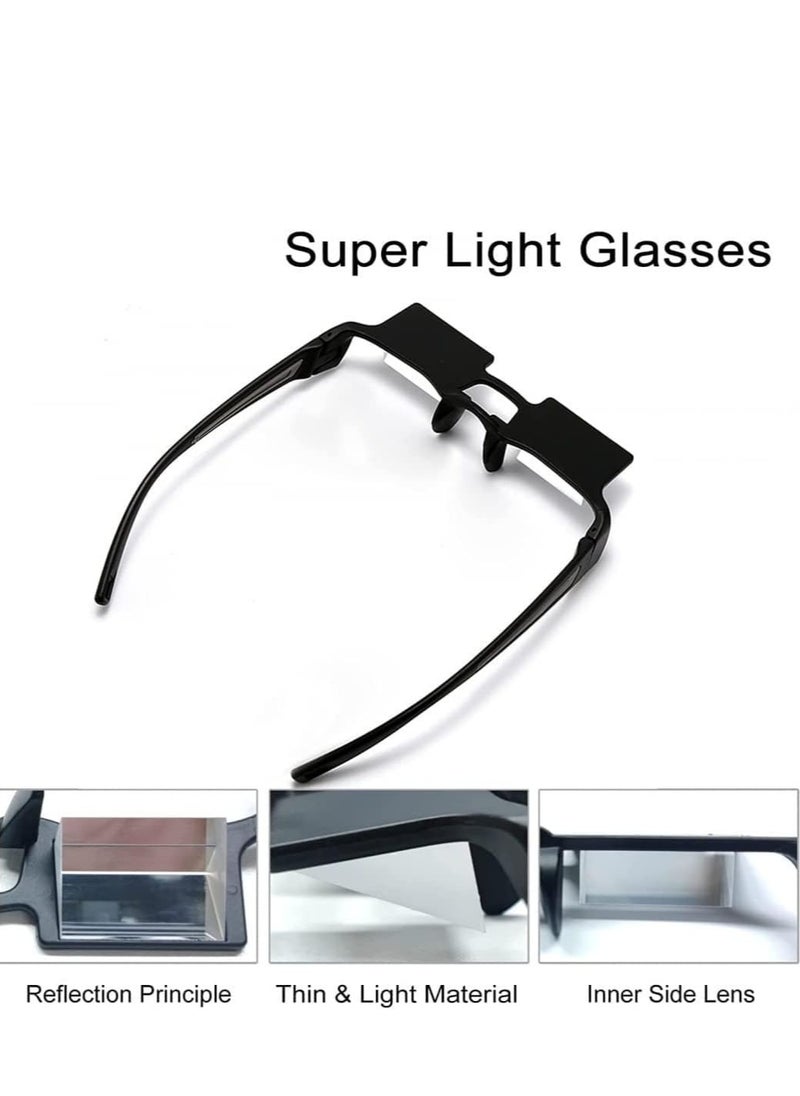 Generic - Laying Down Light Prism Glasses 90° Prism Glasses Bed Prism Spectacles Horizontal Mirror Lazy Readers Glasses Neck Relaxer for Lying Down Reading Watching TV Phone Glasses - Image 1