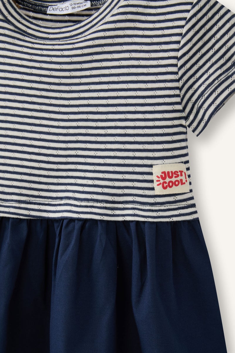 DeFacto Blue BabyGirl Baby Girl Striped Dress Casual - Image 2