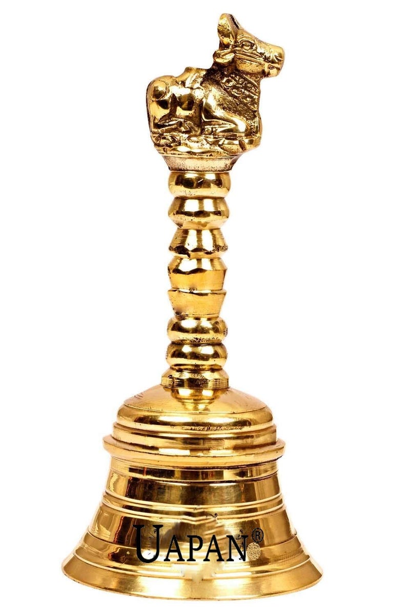 UAPAN Brass Pooja Bell (Nandi_4Inch,Gold) - Image 4